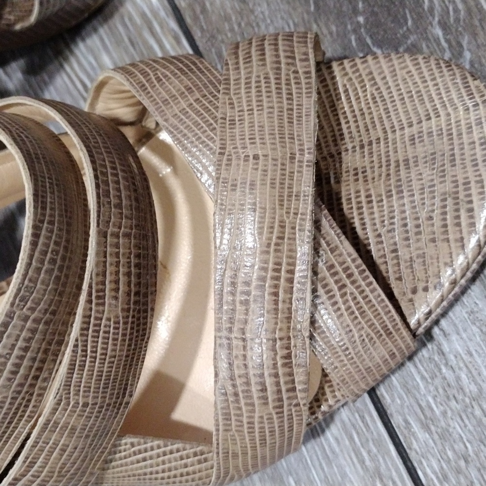 Talbots Python Look Light Brown Heeled Sandals. S… - image 3